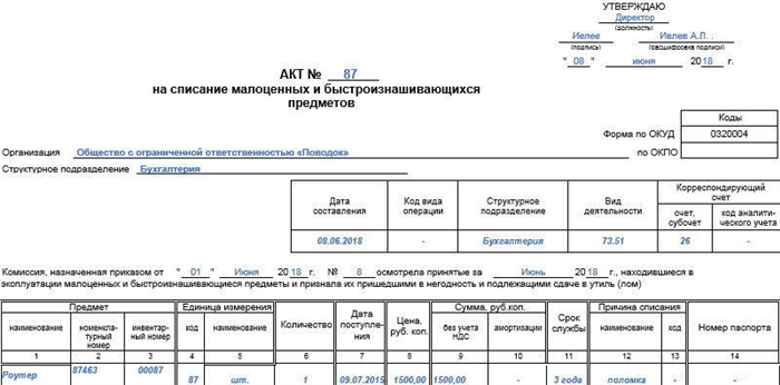 Условия и период хранения документа